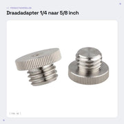 Adattatore filo 1/4 a 5/8 pollici - Livello laser a treppiede - Connetti stabile - Set da 2 pezzi - Adatto per diversi marchi - Utilizzo professionale - Per livelli laser a treppiede