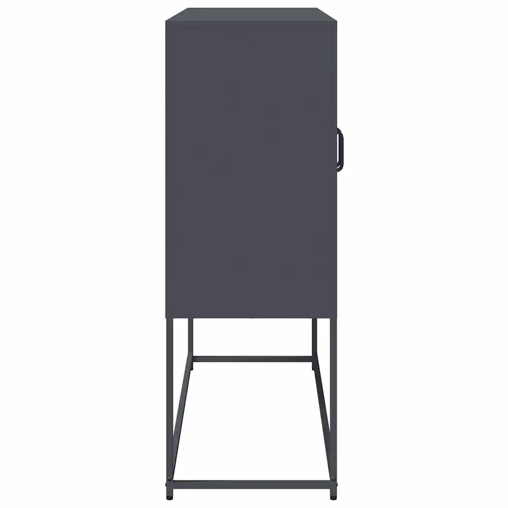 Credenza Antracite 100,5x39x107 cm in Acciaio Laminato a Freddo 853406