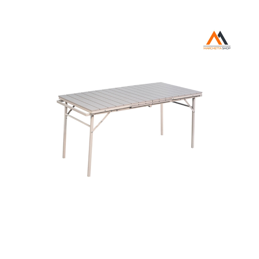 TAVOLO IN ACCIAIO / POLIPROPILENE ALLUNGABILE 'SAROS' beige