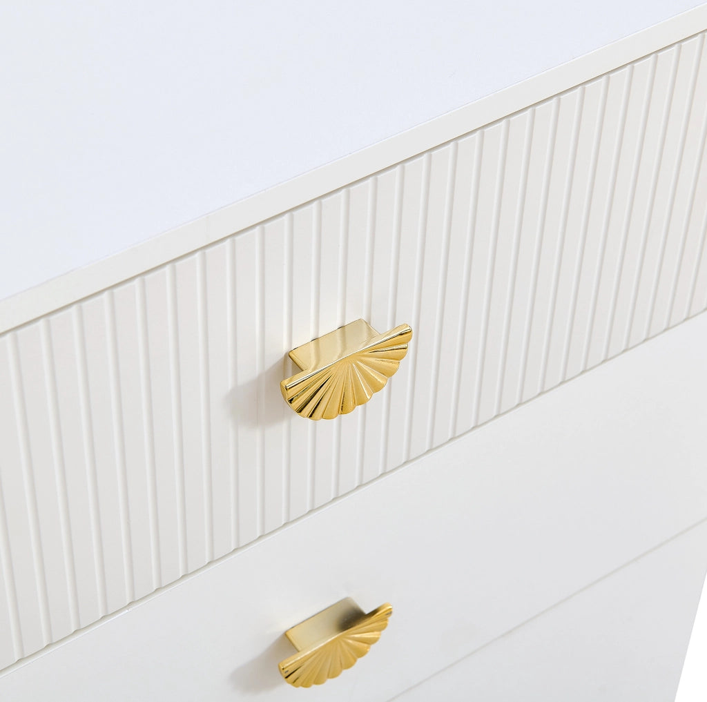 Sideboard moderno con 6 cassetti; 120x40x75 cm; in MDF bianco