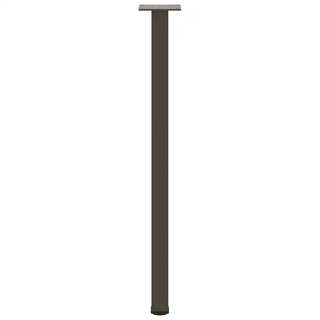 Gambe per tavolo consolle 4 pz in acciaio naturale 72-74 cm