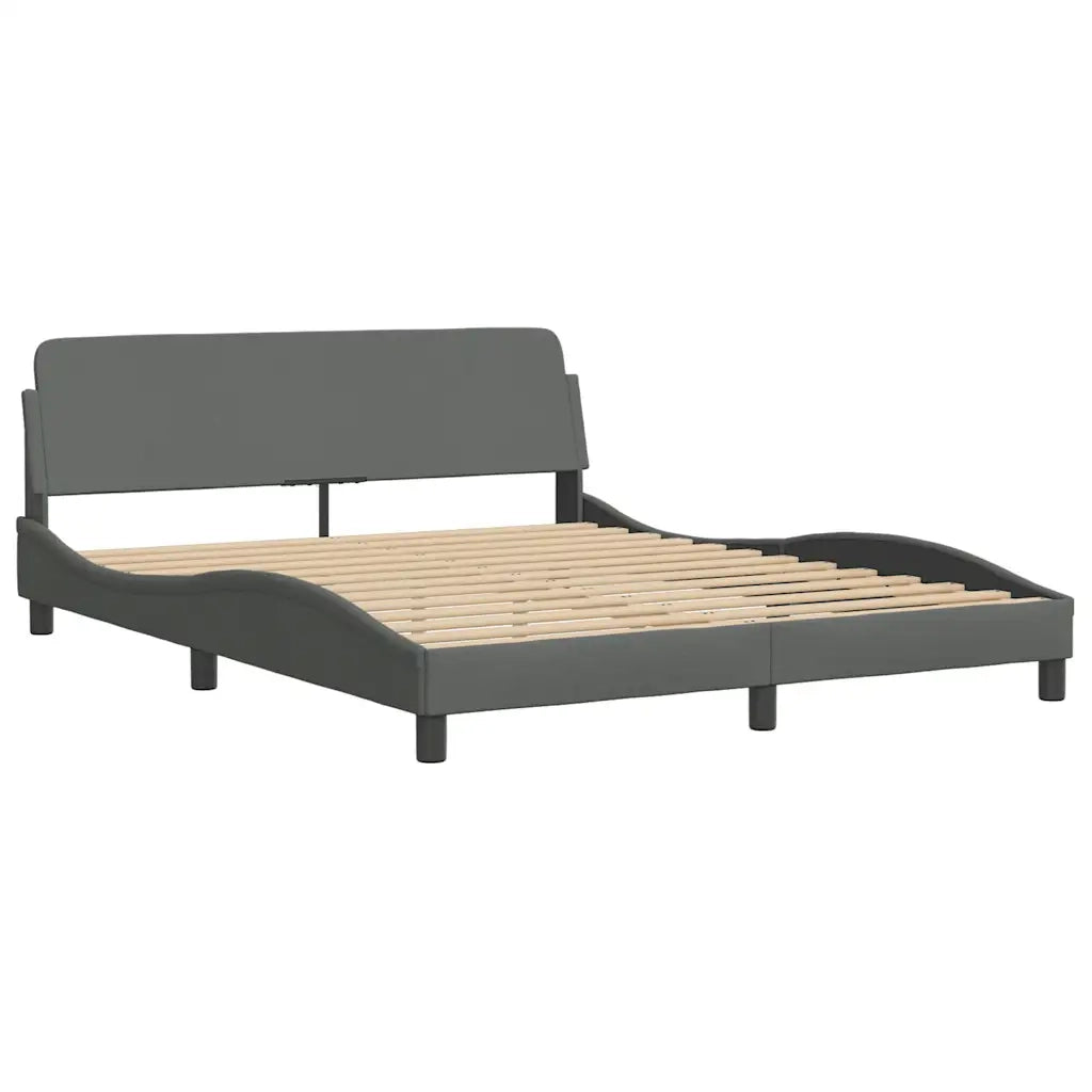 Giroletto con LED senza Materasso-Struttura Letto 160x200 cm Tessuto 898577