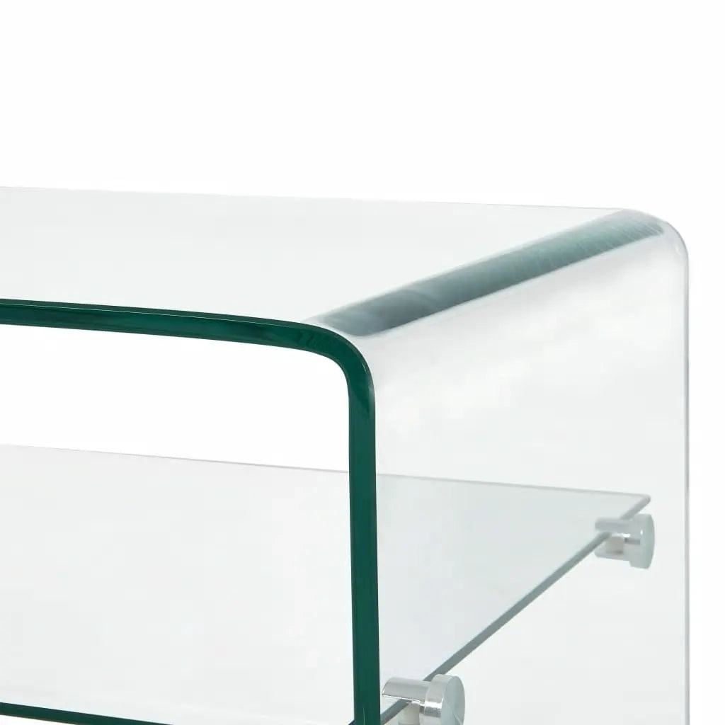 Tavolino da Salotto Trasparente 98x45x31 cm in Vetro Temperato 284745