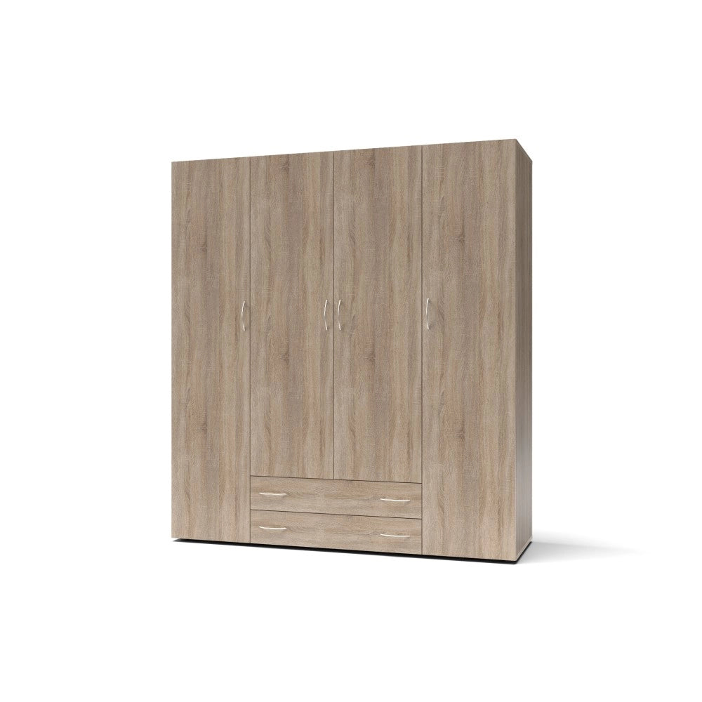 Armadio 4 ante e 2 cassetti rovere sonoma Seba4 160x51,6x177h