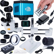 Mikroscopio Stereoscopico Trinoculare Jupiter Pro MSJP-T-SDMS1 – Zoom 7x-45x, Testa Rotante 360°, Illuminatore 144xLED