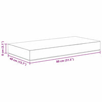 Cuscino da Sedia Esterno Grigio 80 x 40 x 8 cm 100% Poliestere 900949