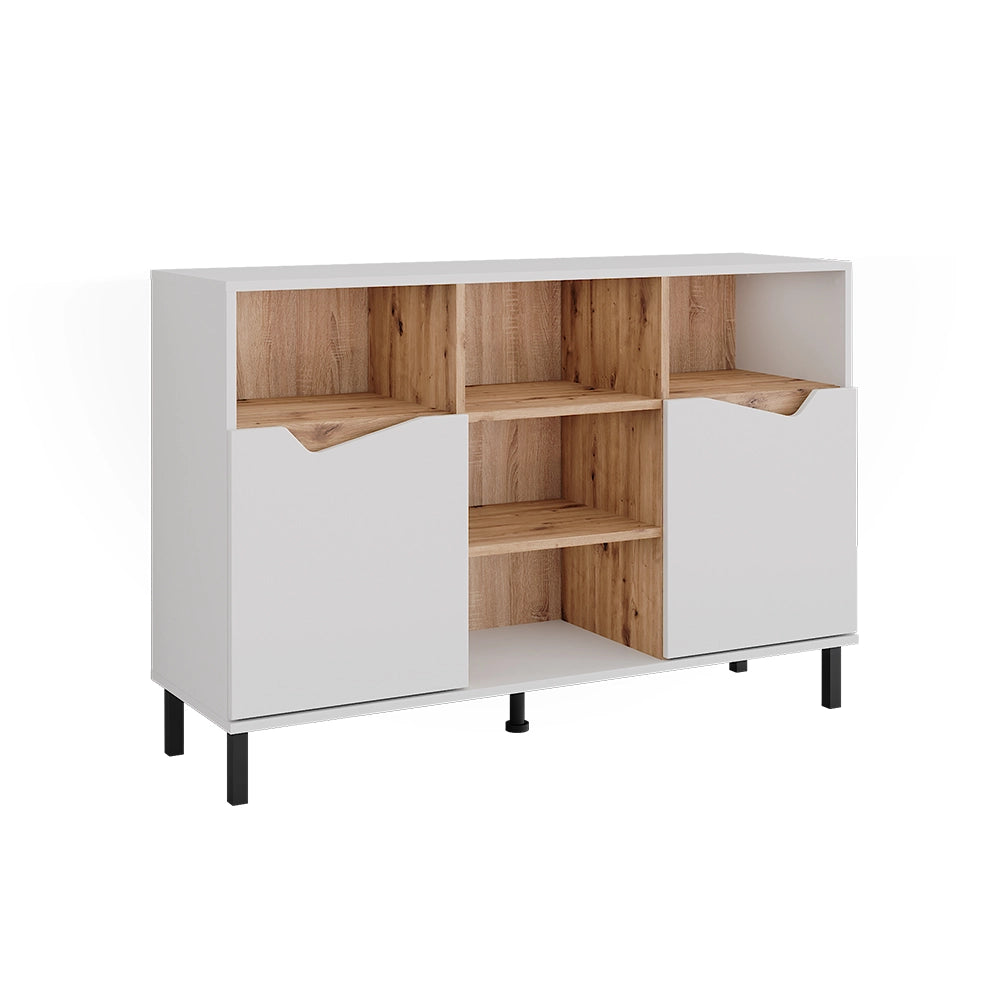 Vicco Credenza Bianco/Artisan 120 x 81.3 cm con 2 porte