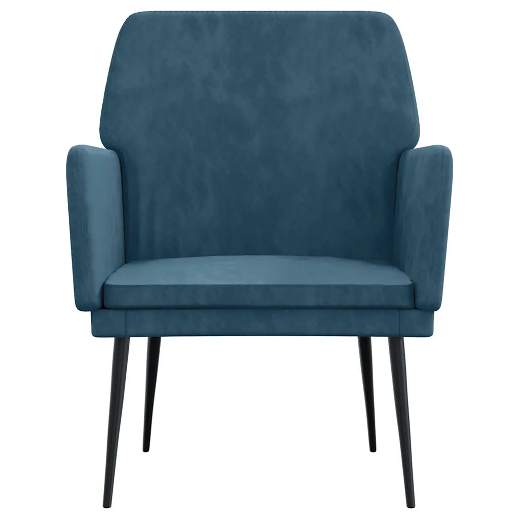 Poltrona Blu 62x79x79 cm Velluto cod mxl 14564