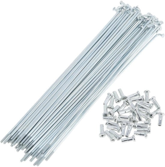 Set di Spigoli per Bicicletta 36 pezzi - 14G Acciaio di Carbonio Giallo - 165mm Lunghezza - Duraturo - Resistente agli Urti - Aggiornamento per Biciclette - Spigoli per Bicicletta