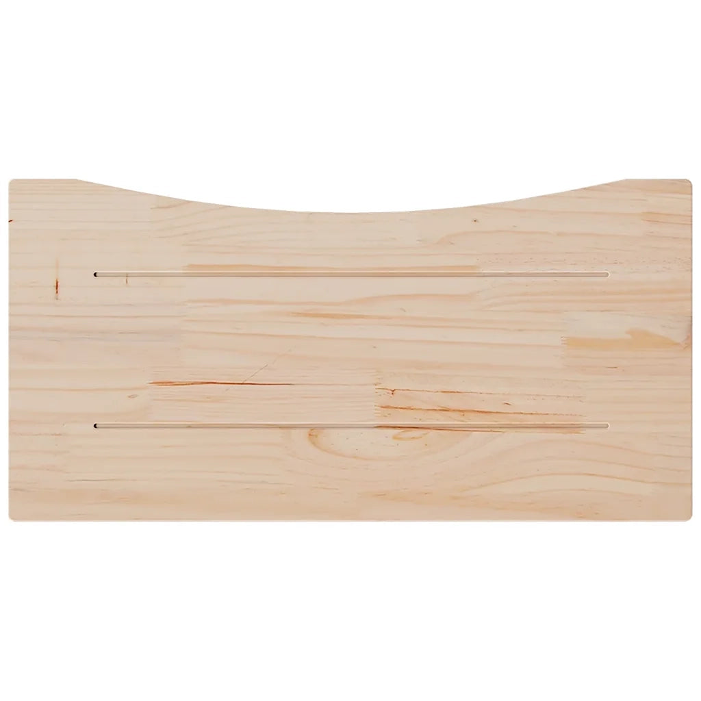 Piano Scrivania Bianco 80x40x2,5 cm in Legno Massello di Pino 824426
