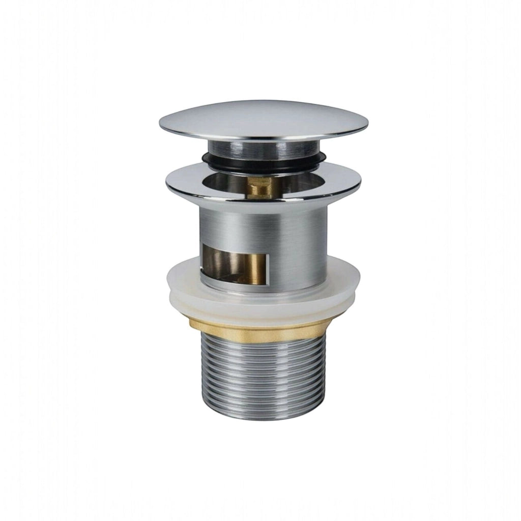 Piletta scarico click clack universale 1/4'' Argento tappo lavabo lavello 59601