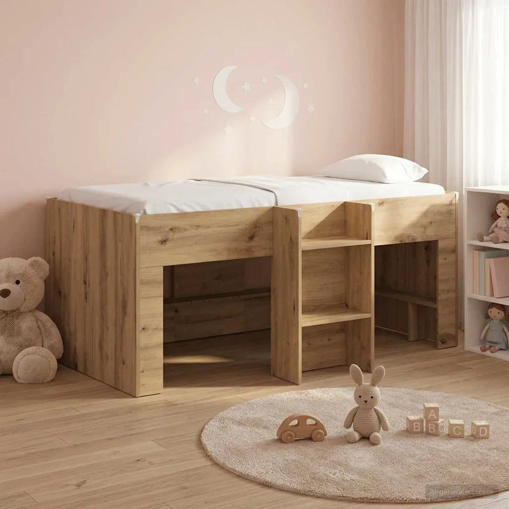 Letto Alto per Bambini Rovere Artigianale 163 x 101,1 x 68,5 cm 3422578