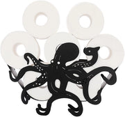 Toiletrolhouder metallico nero Octopus in metallo per wc o cucina