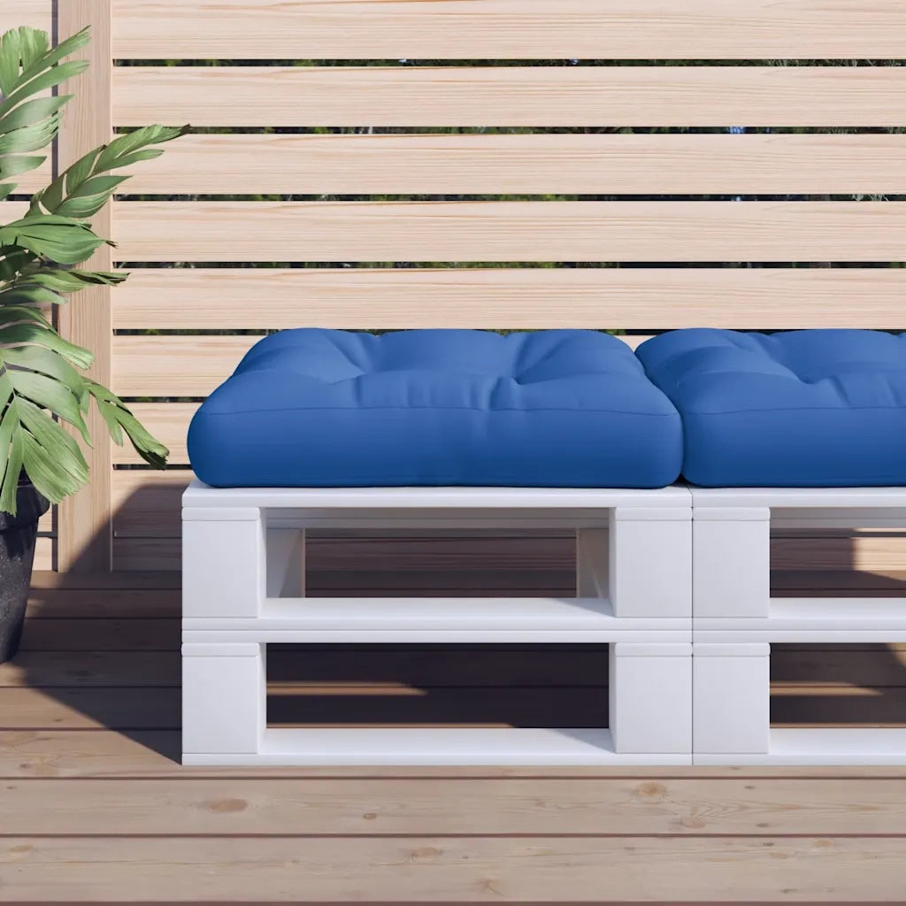 Cuscino per Pallet Blu 58x58x10 cm in Tessuto