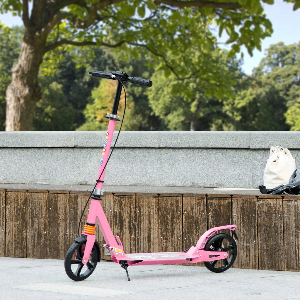 Monopattino per Bambini Regolabile e Pieghevole ¨C zephmum ¨C Rosa 94x36x88-103 cm