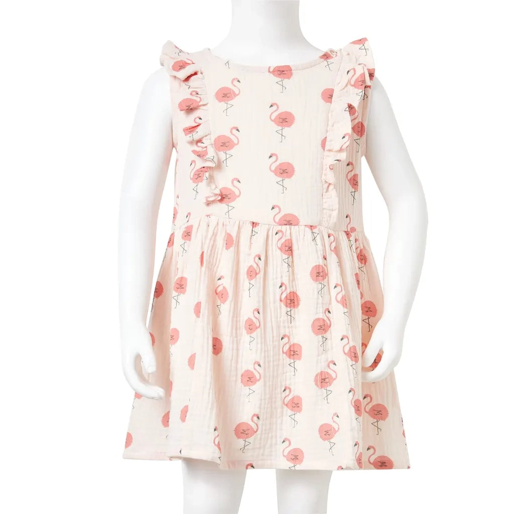 Abito da Bambina con Volant Rosa Tenue 104 11480