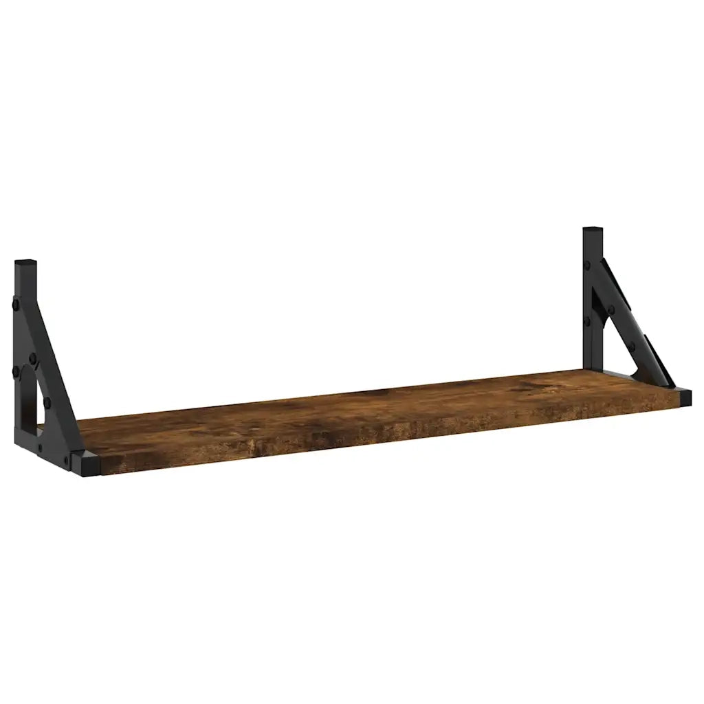 Mensole da Parete 2pz Rovere Fumo 60x15x15,5 cm 836325