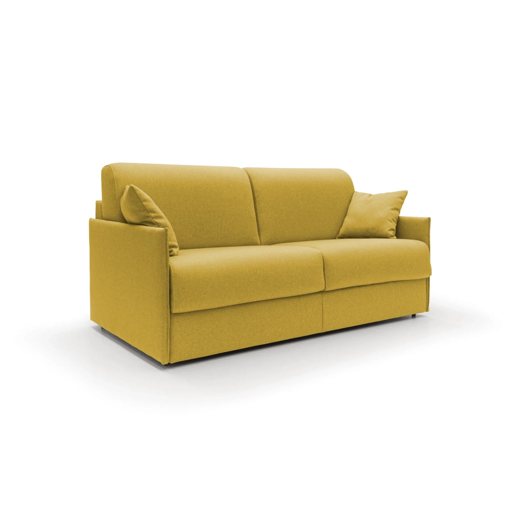Evans Divano letto matrimoniale in tessuto impermeabile T13 149 cm (mat. 120x197) giallo