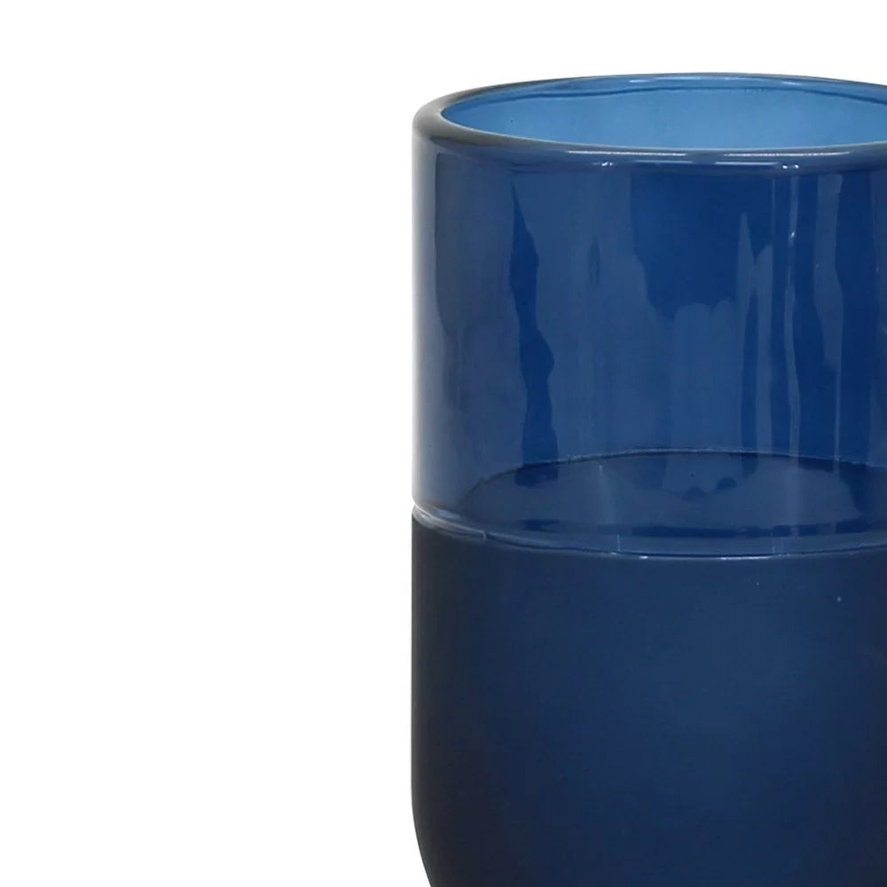 Bicchiere in vetro blu - serie Notte