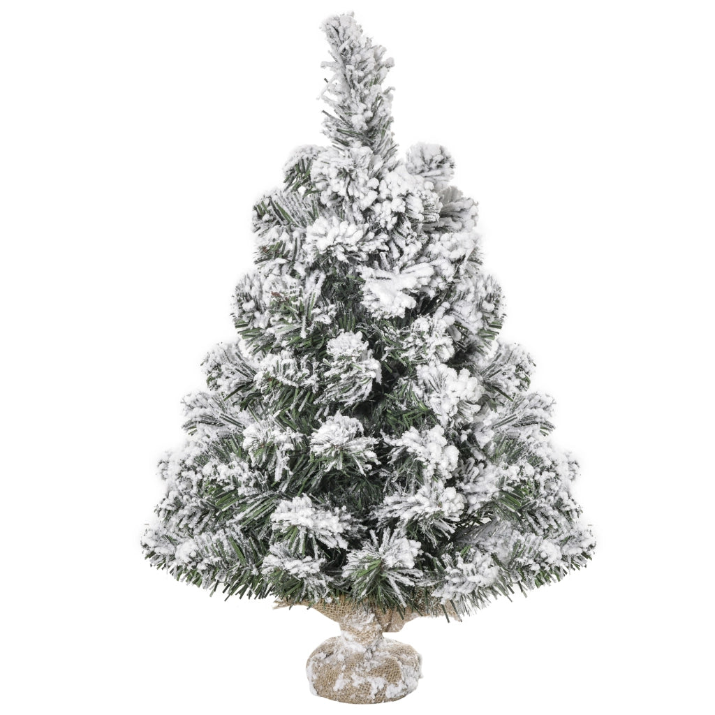 Albero di Natale Artificiale 60 cm ¨C zephmum ¨C con neve e base in cemento