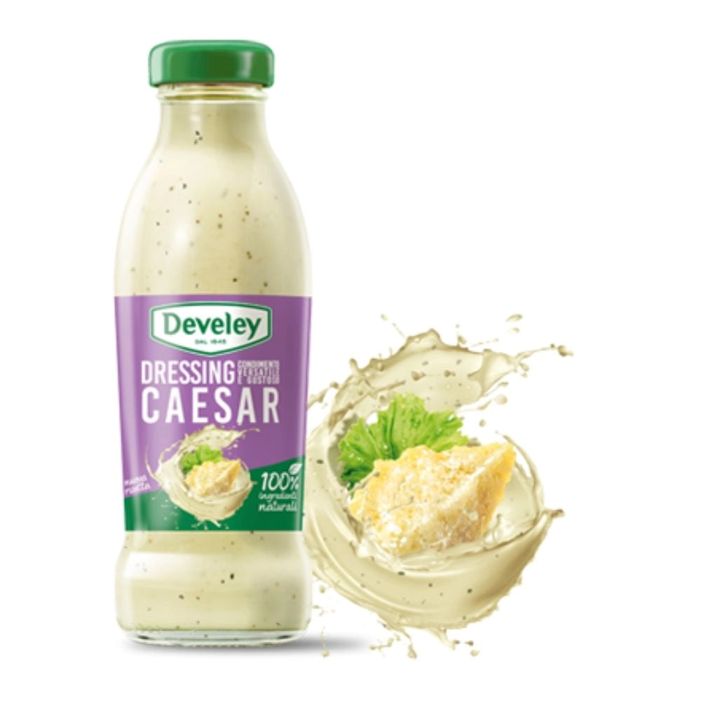 Develey salsa dressing caesar condimento in bottiglietta di vetro 230 ml