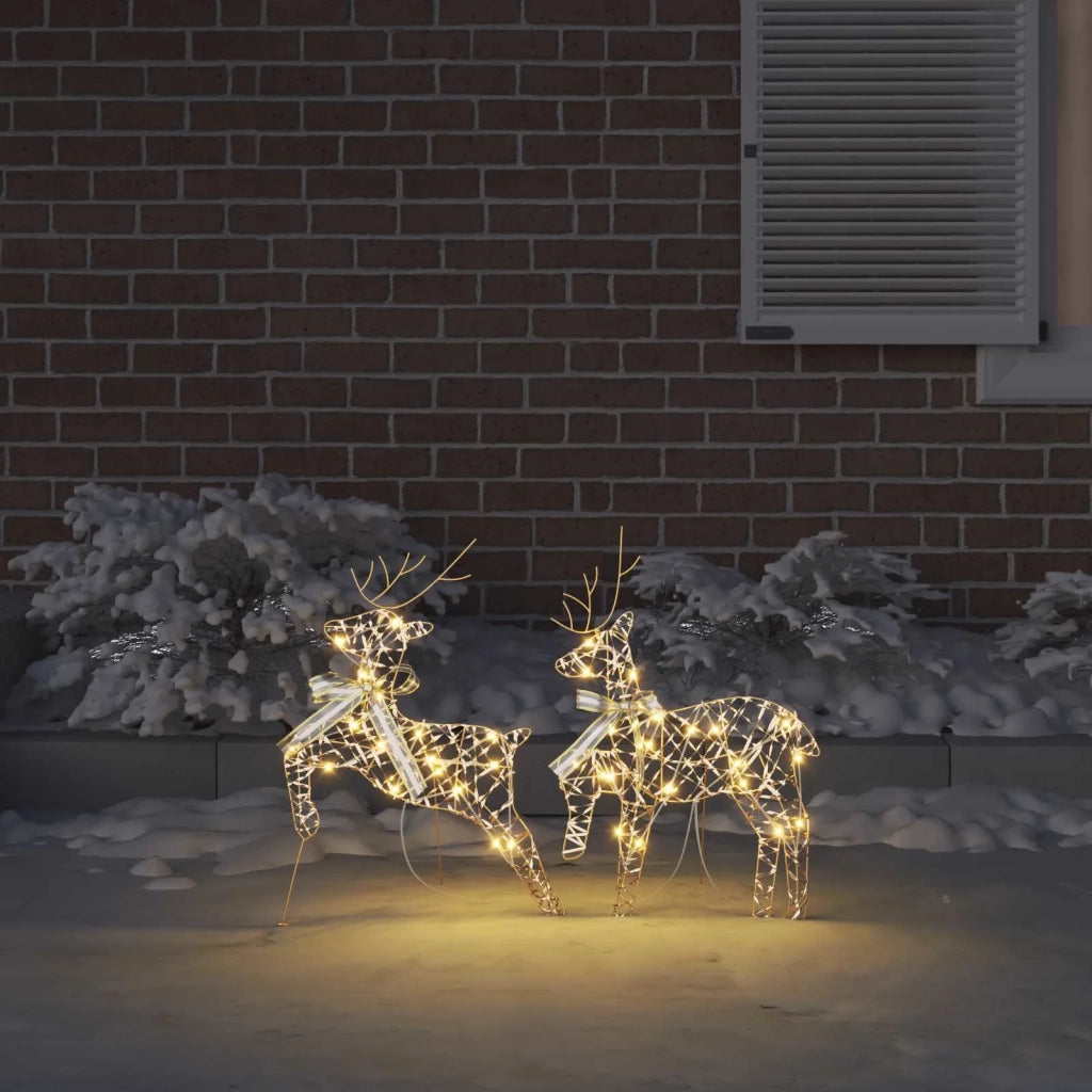 Renne LED con 40 LED 2 pz Bianco caldo PET CFW1874845