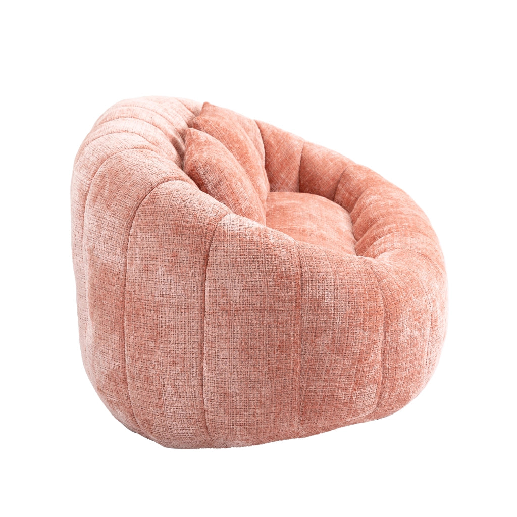 Divano Pouf Sacco Lounge ¨C MINIMAL ¨C Rosa, Tessuto Chenille, Morbido