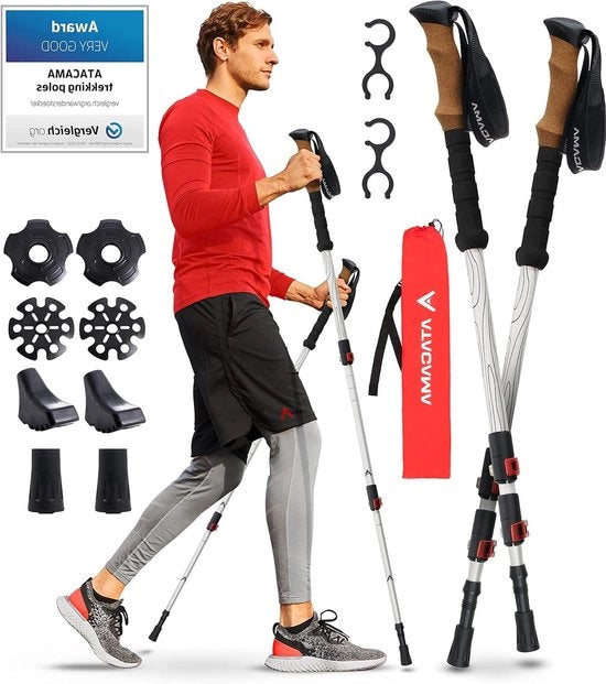 Passeggini da Nordic Walking Ultralight per Signore e Signore - Telescopici e in Carbonio - Trekking e Ripiegabili
