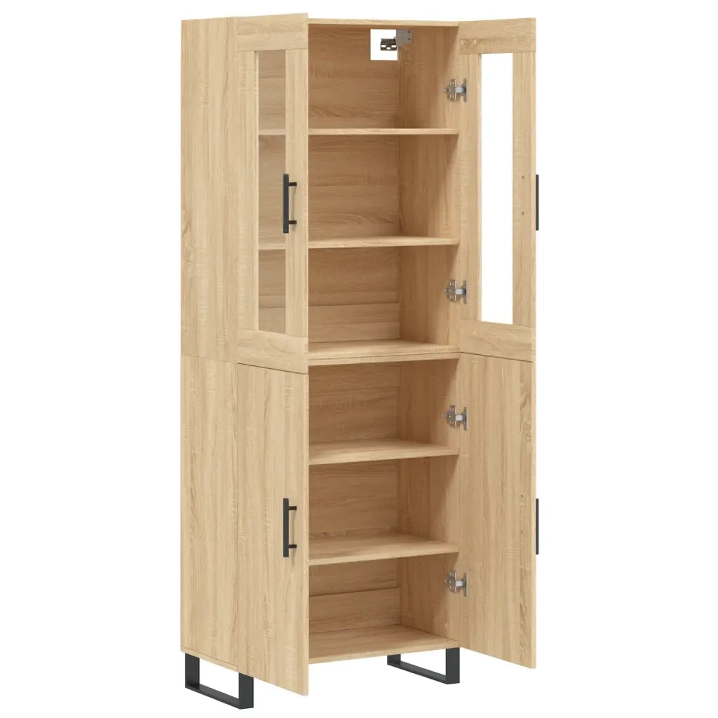 Credenza Rovere Sonoma 69,5x34x180 cm in Legno Multistrato