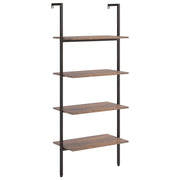 Scaffale Pendente 4 Livelli Marrone Scuro e Nero 64x35x152,5 cm CFW6011294
