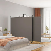 Divisorio a 4 Pannelli Antracite 698x180 cm Tessuto