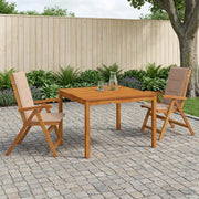 Set da pranzo da giardino 3 pezzi 3 pz Naturale 3434611
