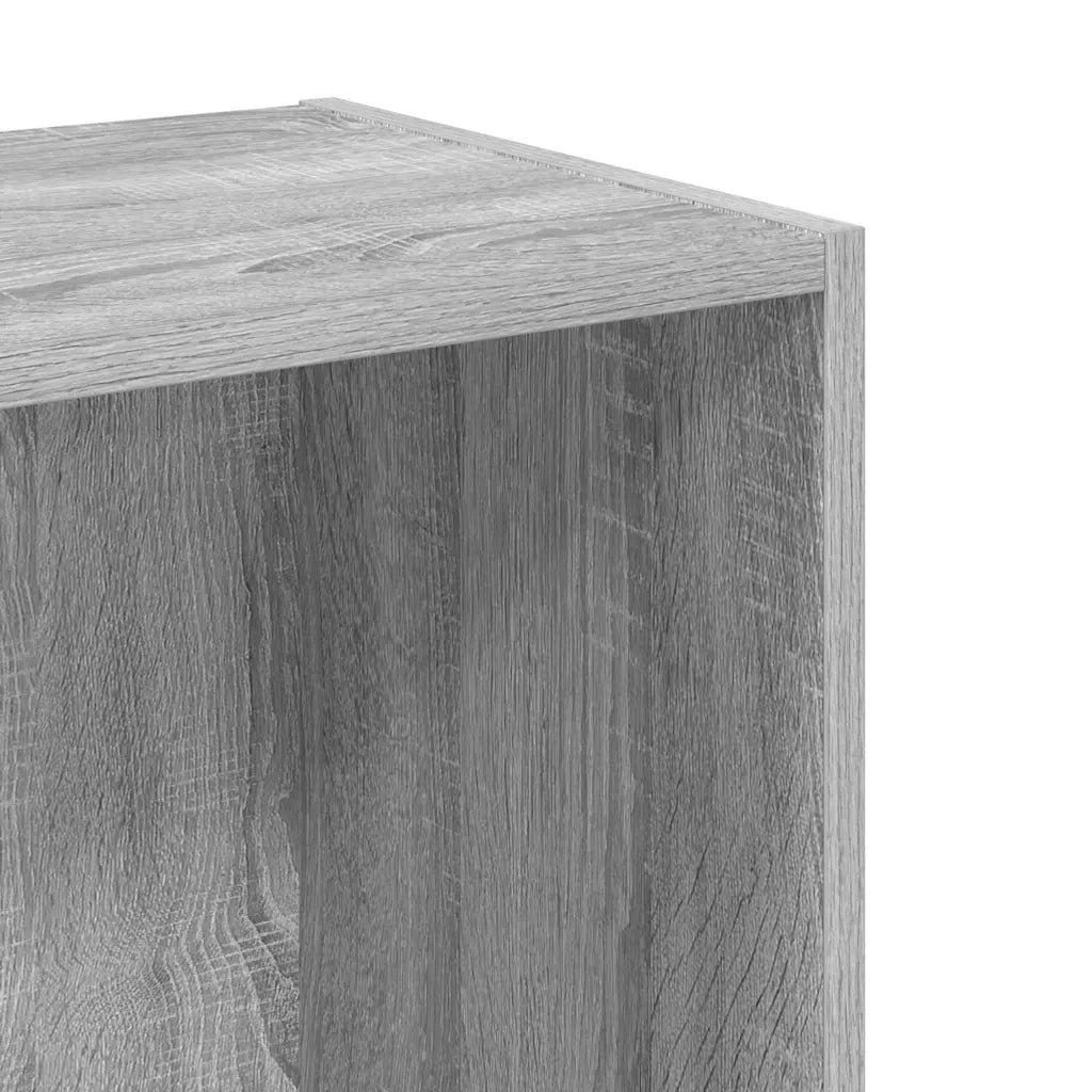 Libreria-Scaffale per Libri-Mobile di Stoccaggio Grigio Sonoma 40x30x77 cm in Legno Multistrato