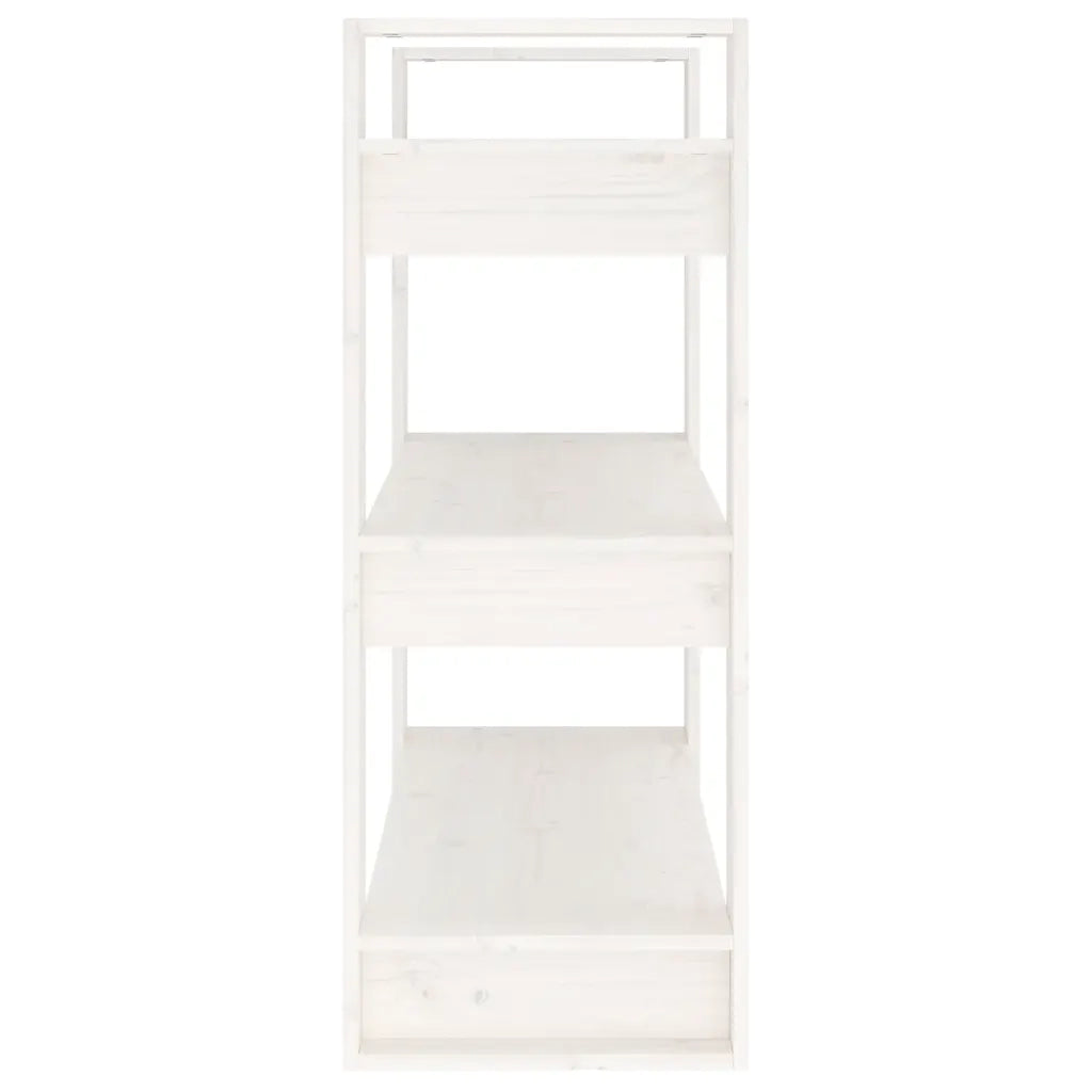 Libreria/Divisorio Bianco 80x35x91 cm in Legno Massello di Pino 813900