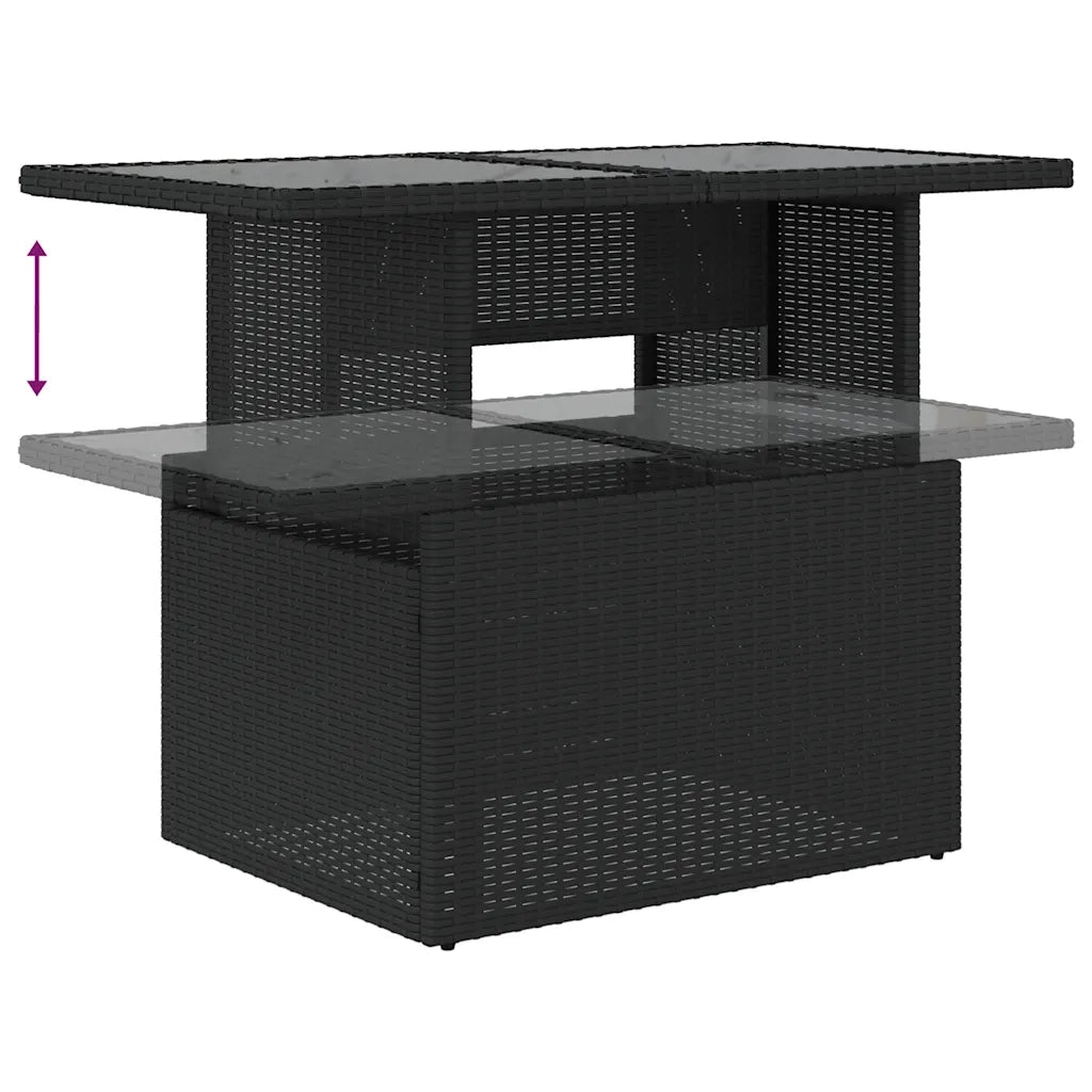 Set Divani da Giardino con Cuscini 8 pz Nero in Polyrattan 3267776