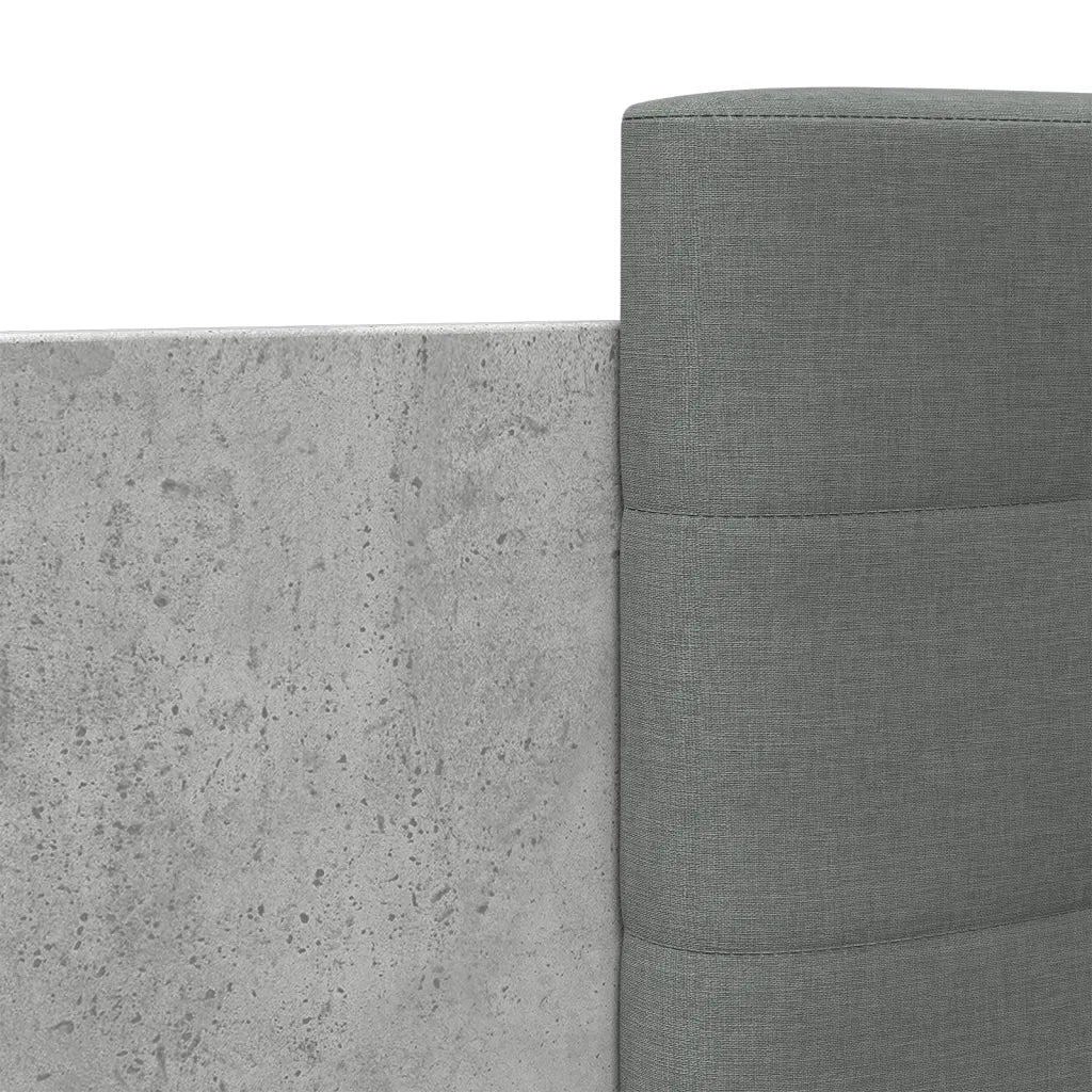 Giroletto Testiera-Struttura Letto Grigio Cemento 75x190 cm Legno Multistrato 225080