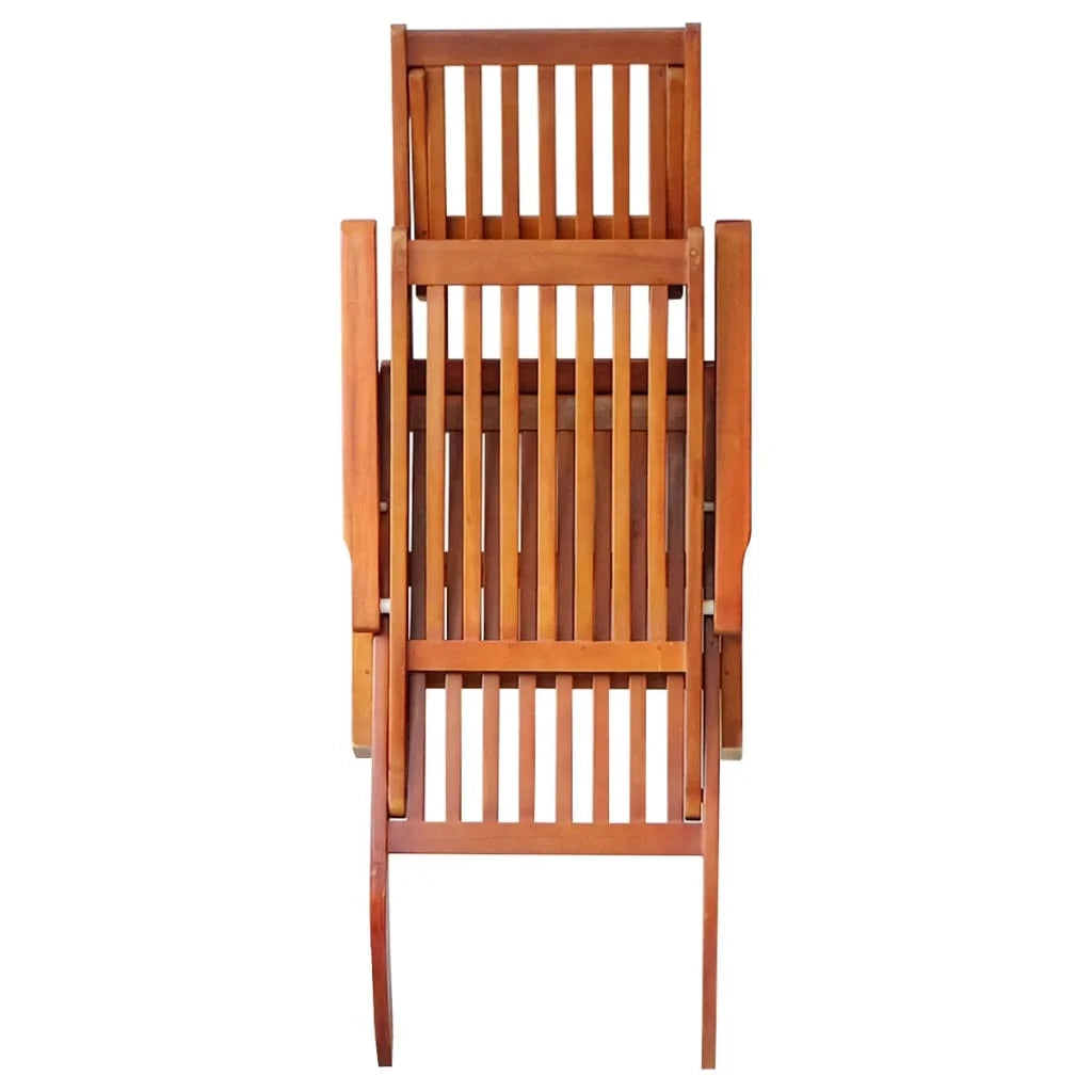 Lettino prendisole sedia a sdraio lettino prendisole letto da giardino mobili da esterno per patio con poggiapiedi e cuscino legno massello di acacia 02_0012577