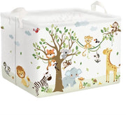 Cassa per bambini con maniglia e coperchio pieghevole contenitore per abbigliamento giocattoli cassa per bambini per camera da letto bagno