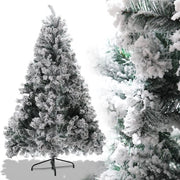 Albero di Natale Artificiale 150 cm di Pino con Neve