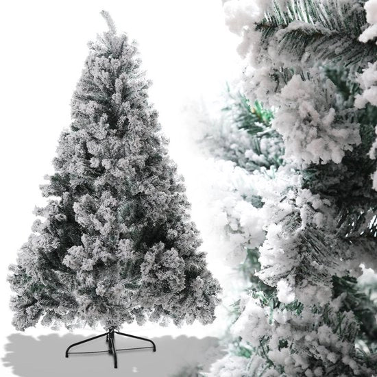 Albero di Natale Artificiale 150 cm di Pino con Neve