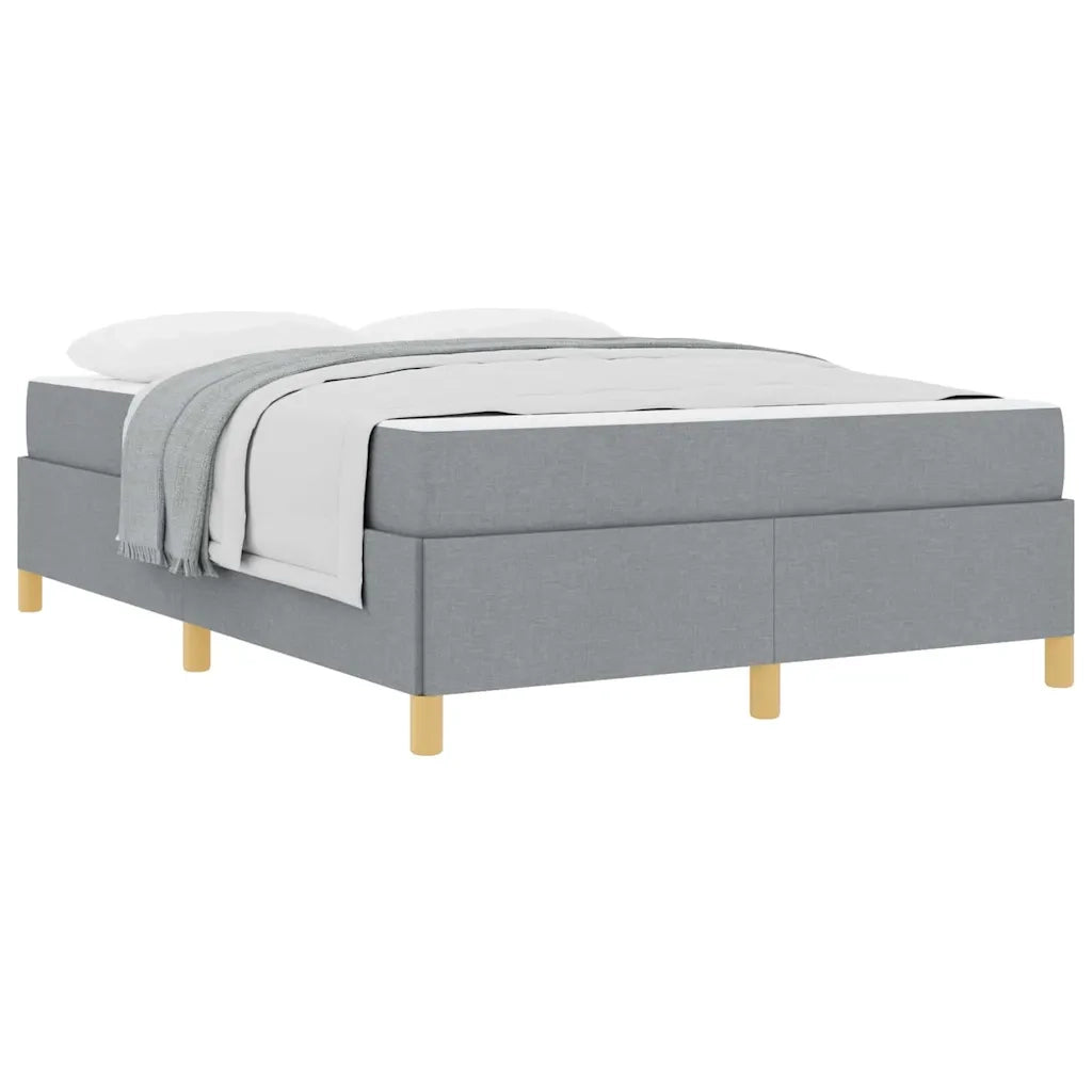 vidaXL Letto a molle Grigio chiaro e bianco e grigio chiaro