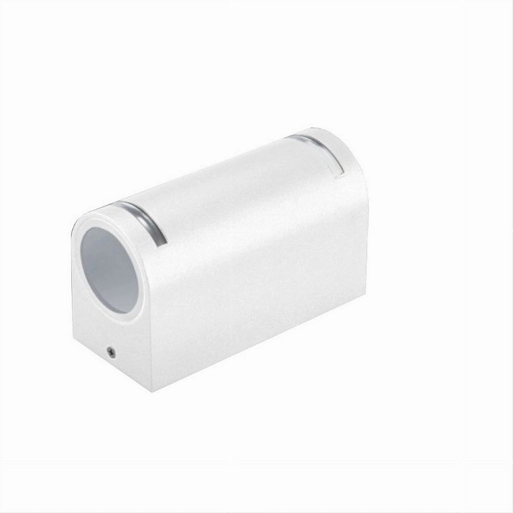 Trade Shop - Applique Esterno Per Parete Facciate Giardino Lampada Up&down Gu10 Ip54 Gn-wl062 - Bianco