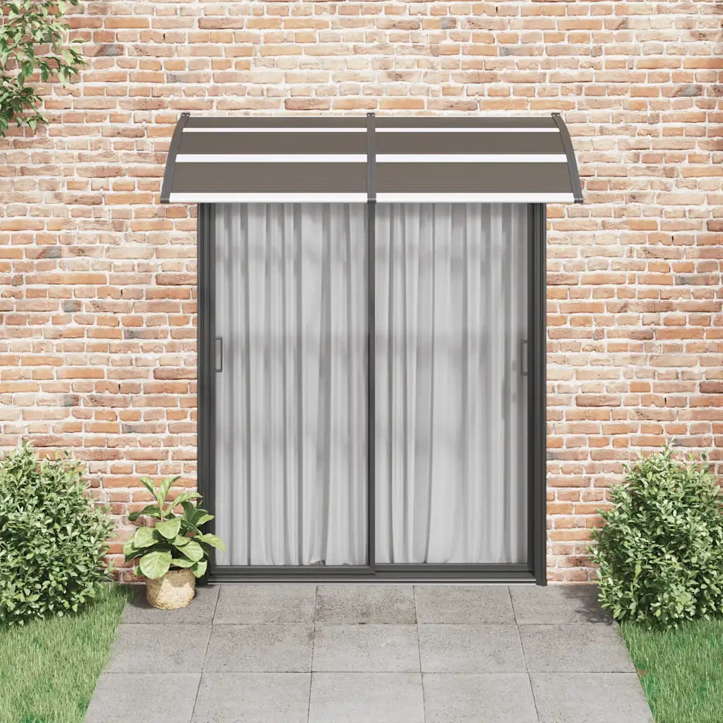 Pensilina per Porta Nera 200x100 cm in PC CFW1428178