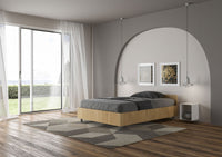 Letto 1 Piazza e Mezzo 120x190 cm con Rete Nuamo Quercia