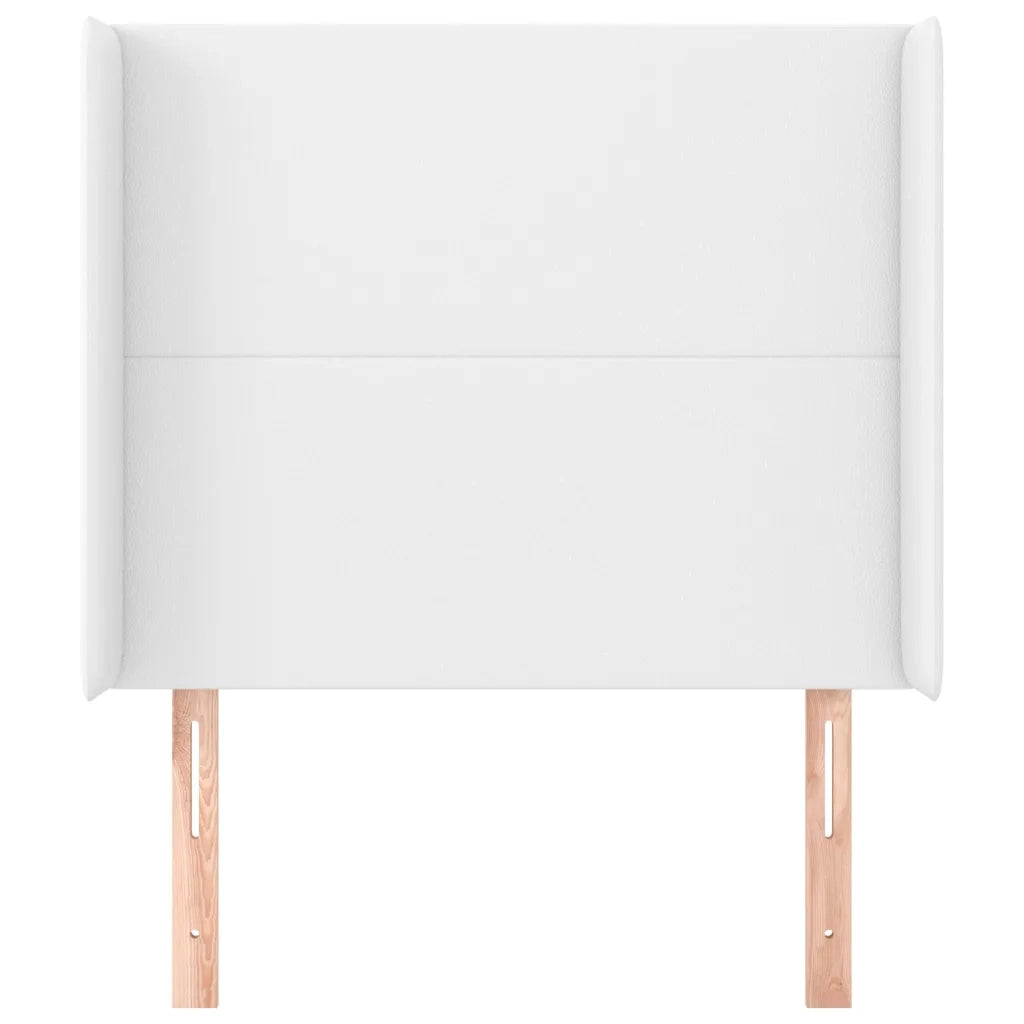 Testiera | Testata ad Orecchio Bianco 103x16x118/128 cm in Similpelle