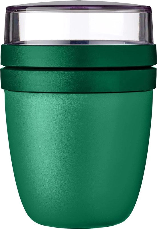 Contenitore per yogurt e cereali - Divisore per yogurt e cereali - Adatto per congelatore, forno a microonde e lavastoviglie - 500 ml + 200 ml - Verde