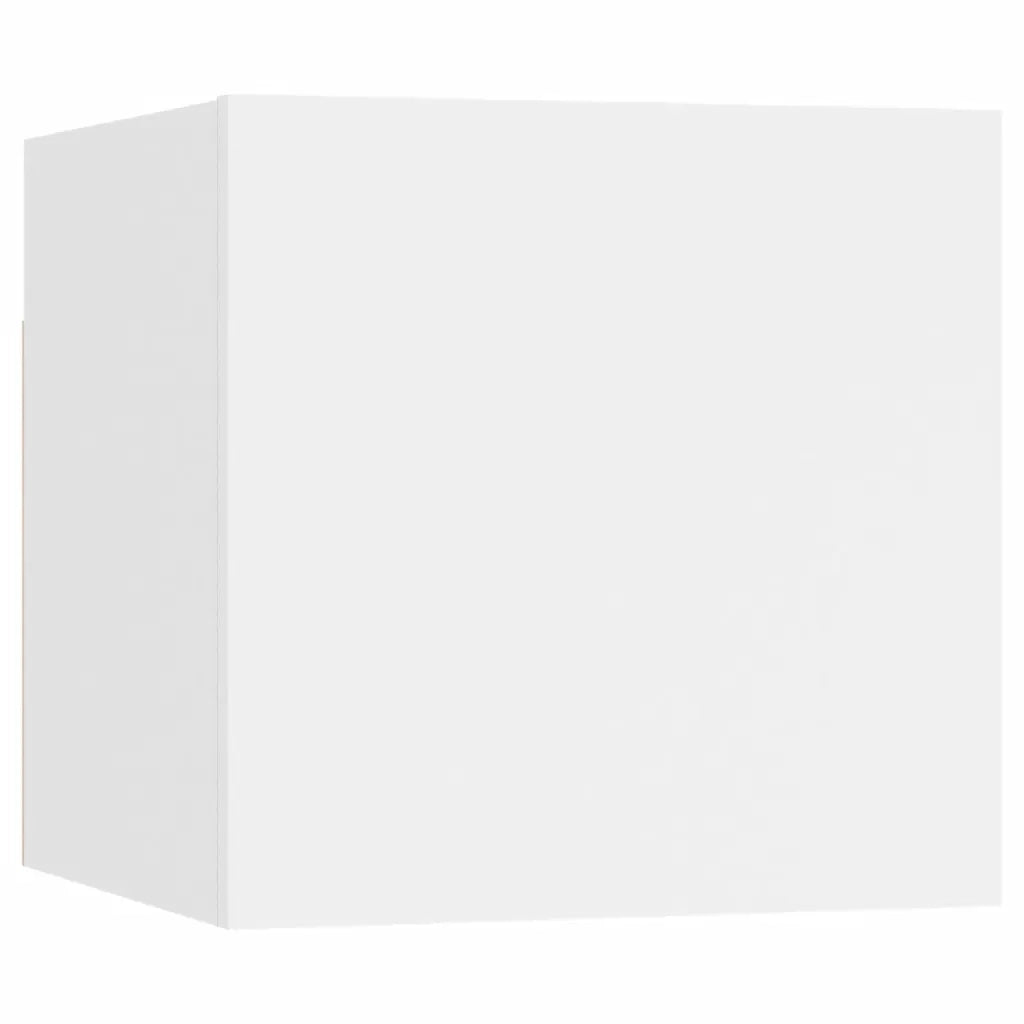 Set Mobili Porta TV 8pz Bianco in Legno Multistrato