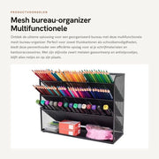 Organizzatore per ufficio di alta qualità - Penna e matita con piedini antiscivolo e organizzatore multifunzionale in metallo.