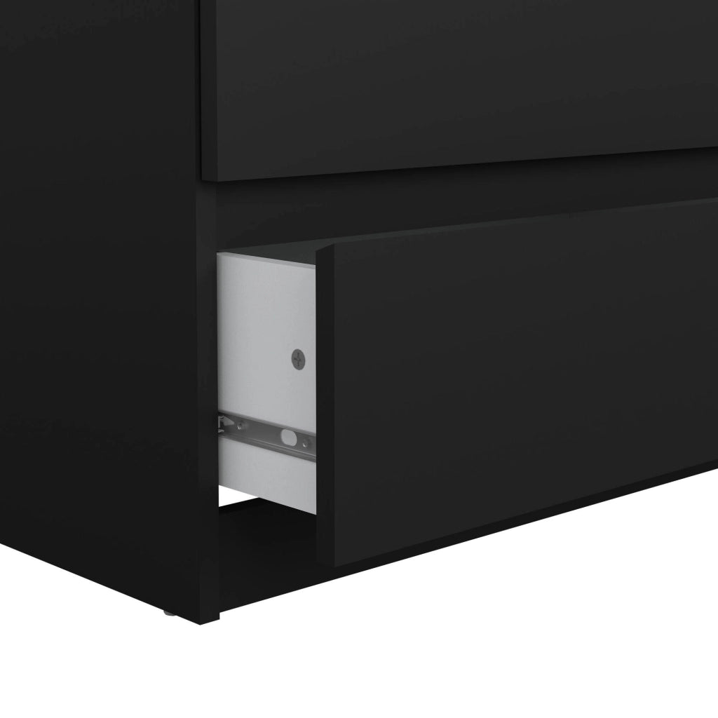 Credenza Joyce, Buffet da soggiorno, Madia da salotto, Dispensa da cucina, 154x50 h68 cm, Nero