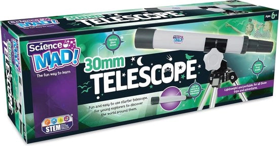 Telescopio portatile 30 mm per bambini - Inizia a scoprire e a esplorare - Ideale per bambini di 6 anni e oltre